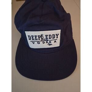Deep‎ Eddy Vodka Navy Blue Snapback Hat Cap Austin Texas Large Patch Logo